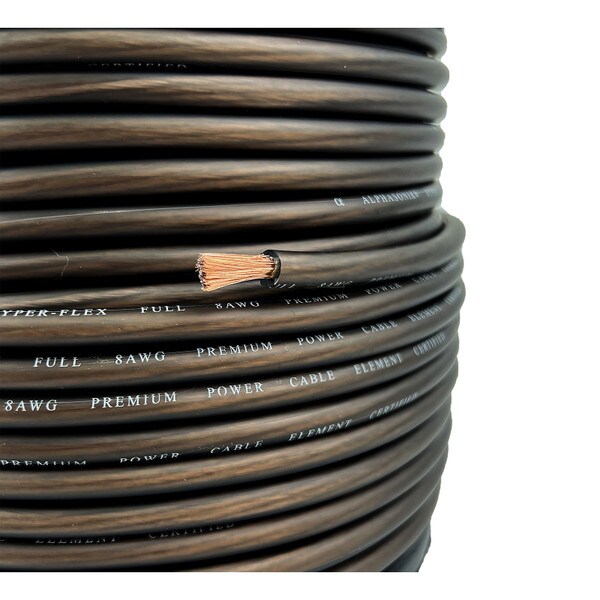 Main product image for Alphasonik AW8250G 8 Gauge Ground Wire Roll 250 ft Black268-720